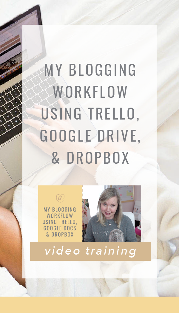 My Blogging Workflow Using Trello, Google Drive, and Dropbox // Creative at Heart #workflow #blogging #trello #googledrive #dropbox #businessworkflow