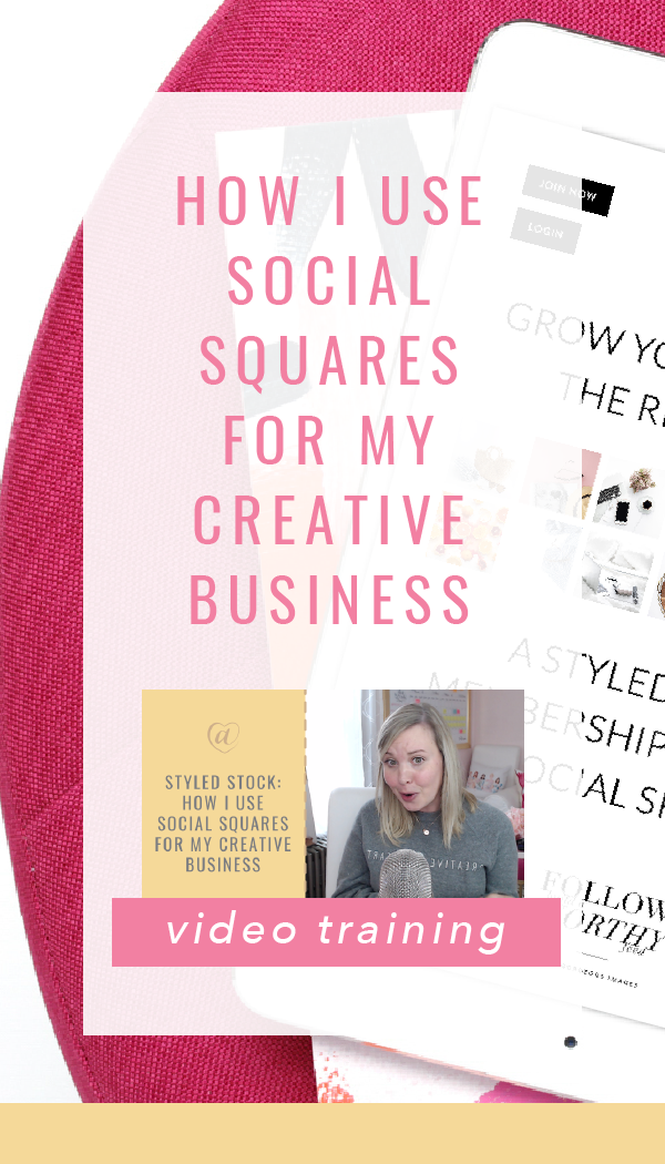 Using Social Squares for Your Creative Business (plus a BTS video!) // Creative at Heart #socialsquares #creativeatheart #instagramplanning #onbrand #businessbts #marketing