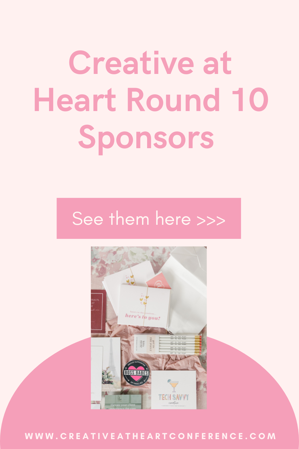 Creative at Heart Round 10 Sponsors: a look at sponsors, giveaways, and swag from C@H round 10 including Stationery HQ, Showit, and other small businesses